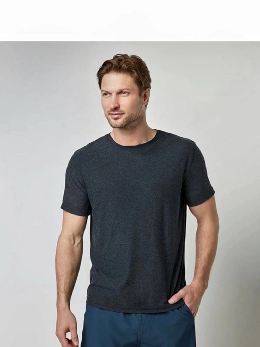 Vuori Strato Tech Tee- Charcoal Heather